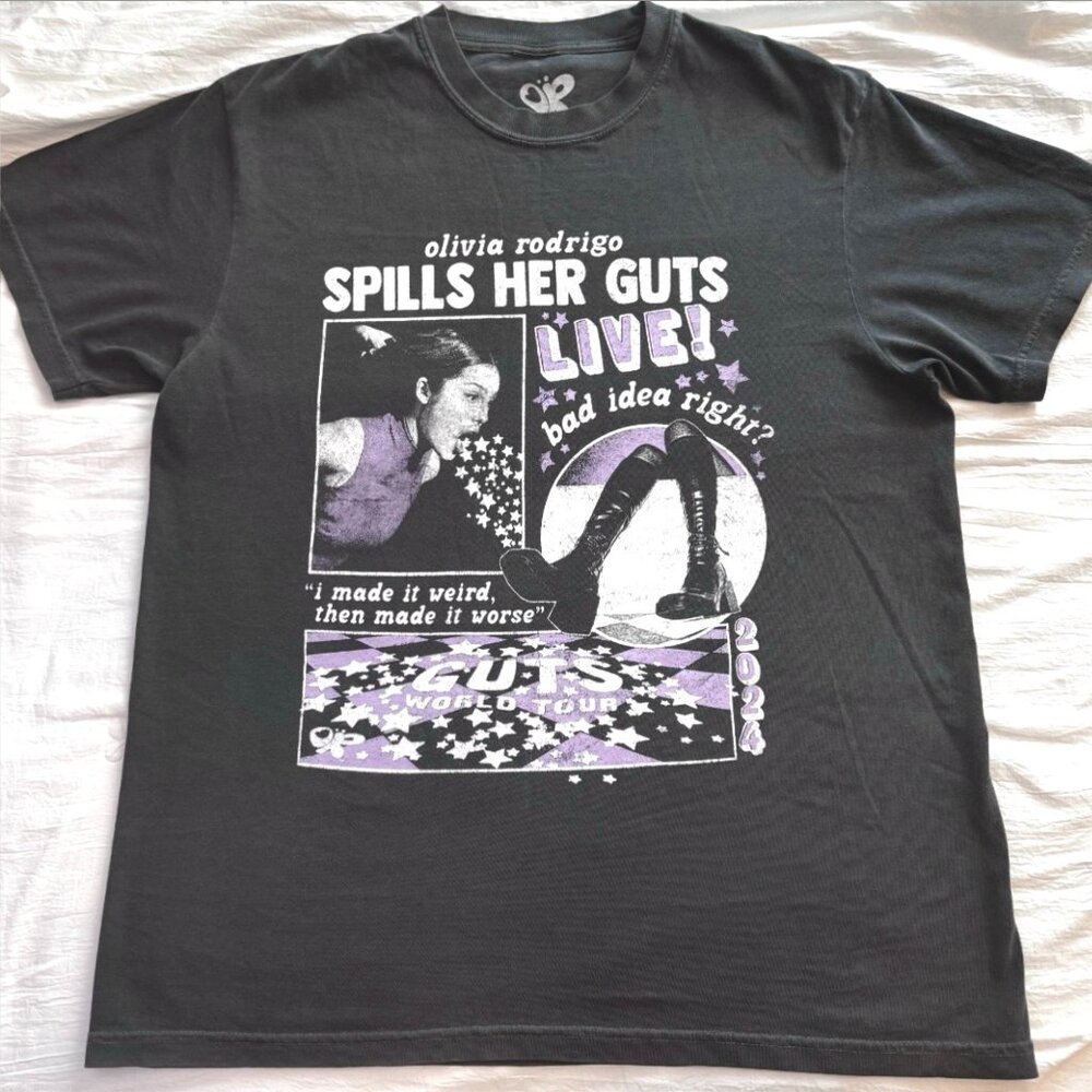 Olivia Rodrigo Pepper Garment-Dyed GUTS World Tour T-Shirt